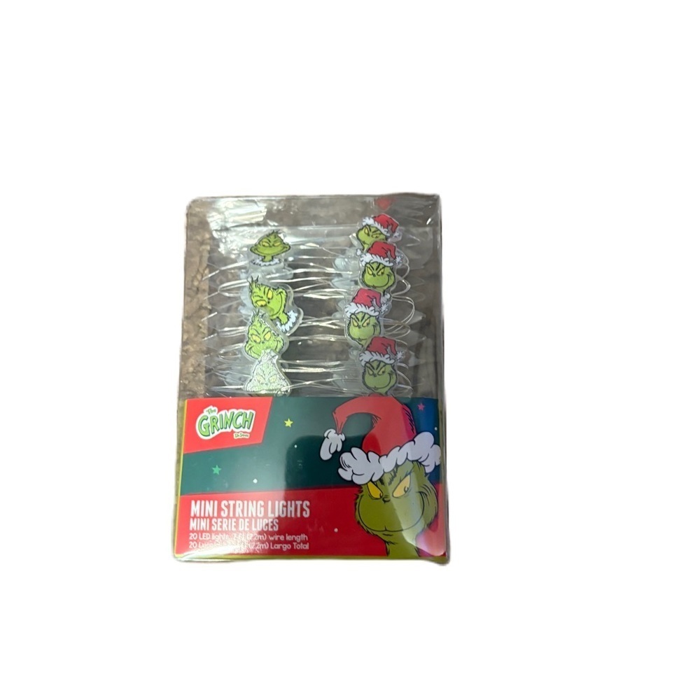 Grinch Mini String Lights - NEW Christmas Santa Hat Battery